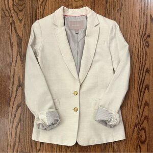 Banana Republic Linen Blazer with Gold Buttons
